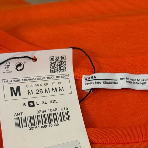 ZARA embroidered cap sleeve tee - Picture 4 of 8